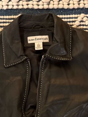 Modern Essentials Black Leather Jacket for Men